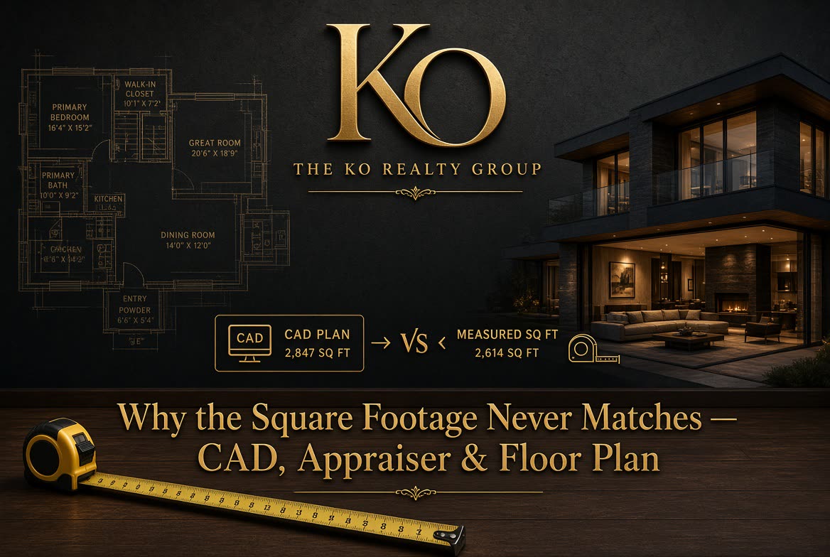 Why the Square Footage Never Matches — CAD, Appraiser, and Floor Plan